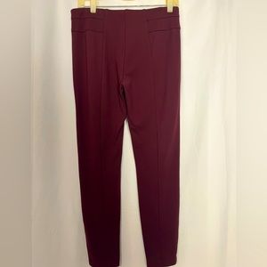 Zac and Rachel knit ponte pants in burgundy size M